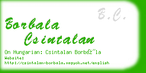 borbala csintalan business card